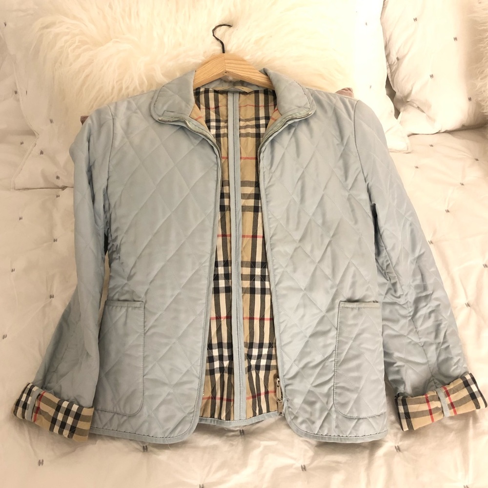 Burberry diamond quilted jacket Sz Small LIKE NEW!